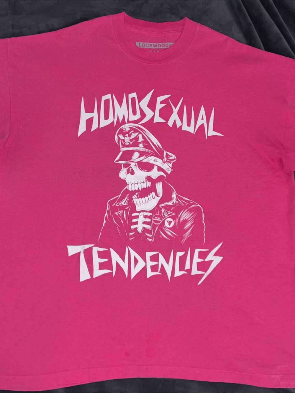 Pink Graphic Tee - 'Homosexual Tendencies' Print